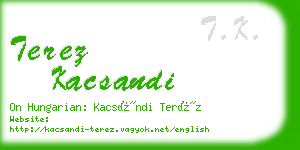 terez kacsandi business card